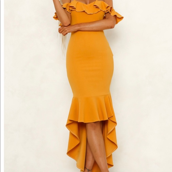 Mustard Yellow Maxi Dress - Picture 4 of 4